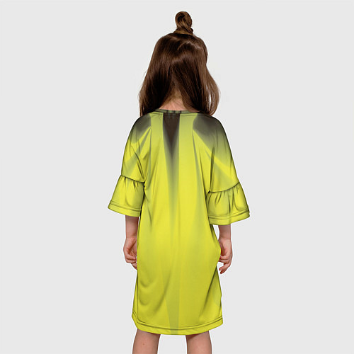 Детское платье Орхидея в желтом Абстракция Дополнение 541-1 / 3D-принт – фото 4