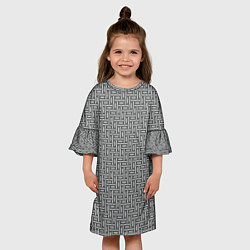 Платье клеш для девочки Коллекция Journey Прямоугольники 119-9-6 Дополнени, цвет: 3D-принт — фото 2