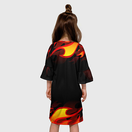 Детское платье Geometry Dash Fire / 3D-принт – фото 4
