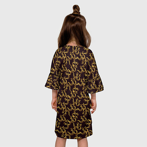 Детское платье Ом Аум - Сакральный Символ / 3D-принт – фото 4