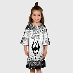 Платье клеш для девочки The Elder Scrolls штрихи, цвет: 3D-принт — фото 2