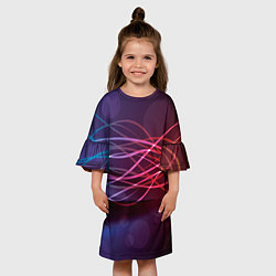 Платье клеш для девочки Лучи света Spectrum, цвет: 3D-принт — фото 2