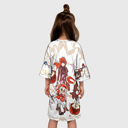 Детское платье GENSHIN IMPACT АРТ ПЕРСОНАЖИ ИГРЫ / 3D-принт – фото 4