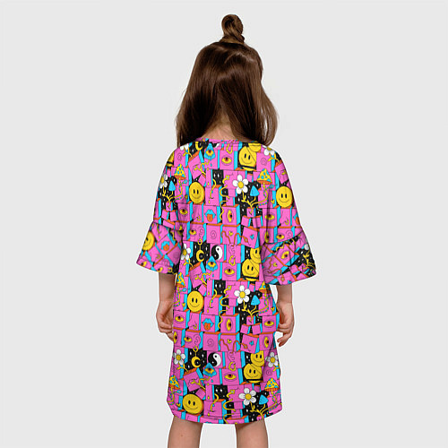 Детское платье Психоделика Инь-Янь / 3D-принт – фото 4