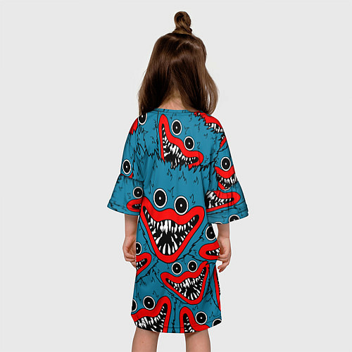 Детское платье Huggy Wuggy Poppy Playtime Хагги Вагги Поппи Плейт / 3D-принт – фото 4