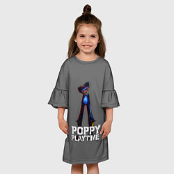 Платье клеш для девочки HUGGY WUGGY POPPY PLAYTIME, цвет: 3D-принт — фото 2