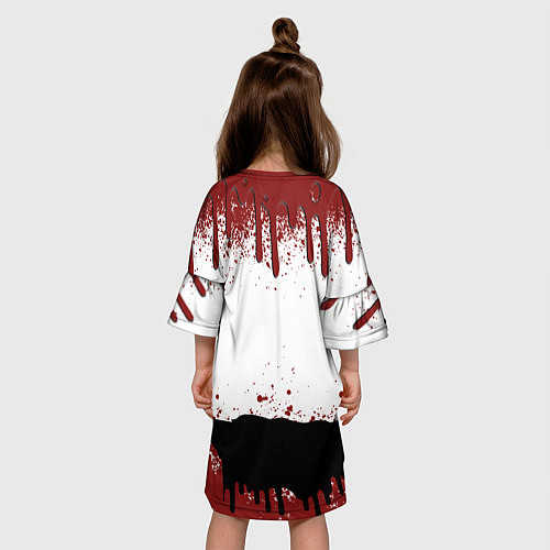 Детское платье BLOOD BLACK AND WHITE BENDY AND THE INK MACHINE / 3D-принт – фото 4