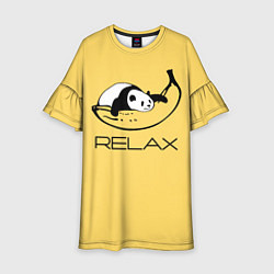 Детское платье Relax - панда на банане