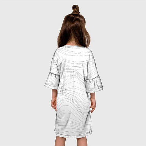 Детское платье Белые волны / 3D-принт – фото 4
