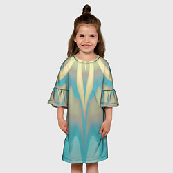 Платье клеш для девочки Летнее солнце Абстракция 541-251-w1 Дополнение, цвет: 3D-принт — фото 2