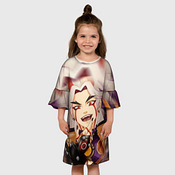 Платье клеш для девочки АРАТАКИ ИТТО ЛИЦО ГЕНШИН ИМПАКТ, цвет: 3D-принт — фото 2