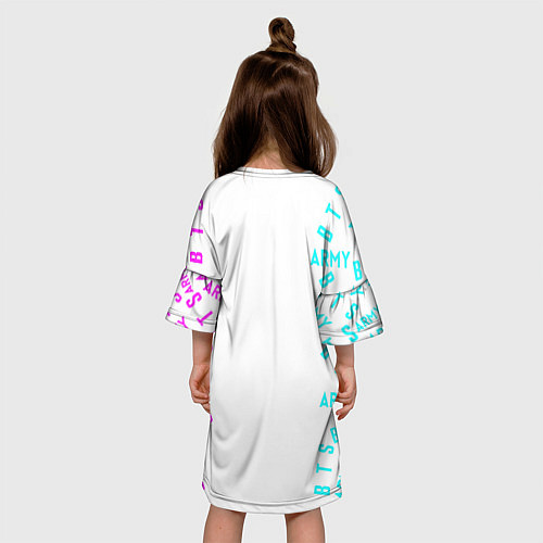 Детское платье B T S Логотип в цвете / 3D-принт – фото 4