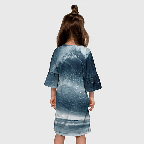 Детское платье Волна мыслей / 3D-принт – фото 4