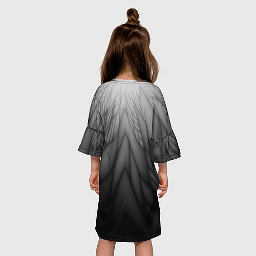 Детское платье Коллекция Rays Лучи Черный Абстракция 661-11-w1 / 3D-принт – фото 4
