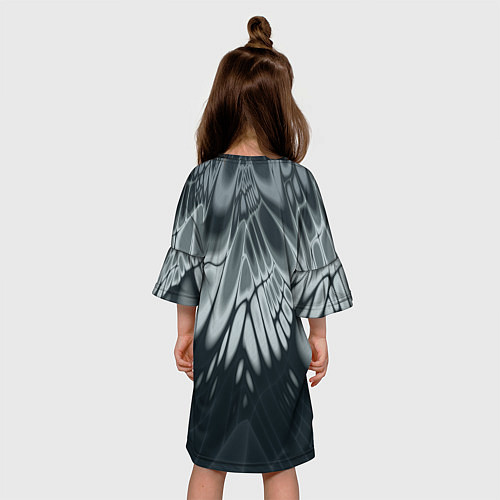 Детское платье Серый - коллекция Лучи - Хуф и Ся / 3D-принт – фото 4