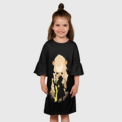 Платье клеш для девочки НОЭЛЛЬ ГЕНШИН ИМПАКТ АРТ, цвет: 3D-принт — фото 2