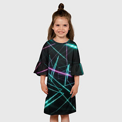 Платье клеш для девочки Лазерная композиция, цвет: 3D-принт — фото 2