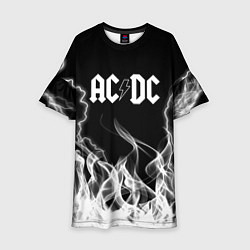 Платье клеш для девочки ACDC Fire, цвет: 3D-принт