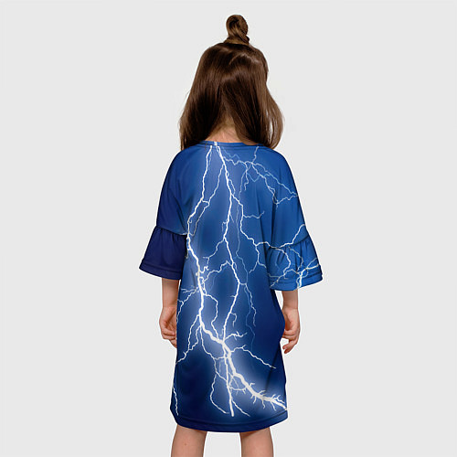 Детское платье ACDC гроза с молнией / 3D-принт – фото 4