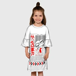 Платье клеш для девочки Neon Genesis Evangelion - Модуль 01, цвет: 3D-принт — фото 2