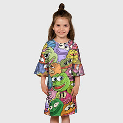 Платье клеш для девочки Pepe BOMBING, цвет: 3D-принт — фото 2