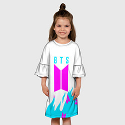 Платье клеш для девочки BTS бтс, цвет: 3D-принт — фото 2