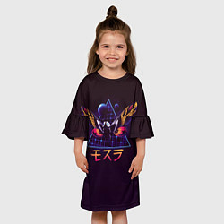Платье клеш для девочки Мотылек OLDschool, цвет: 3D-принт — фото 2