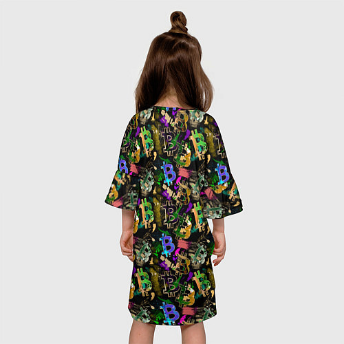 Детское платье Bitcoin Биткоины / 3D-принт – фото 4