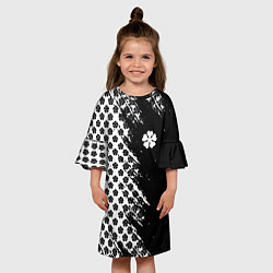 Платье клеш для девочки Манга чёрный клевер, цвет: 3D-принт — фото 2
