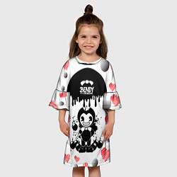 Платье клеш для девочки BOMB LOVE BENDY AND THE INK MACHINE, цвет: 3D-принт — фото 2