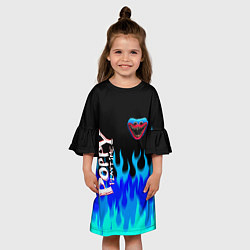 Платье клеш для девочки Poppy Playtime - Fire, цвет: 3D-принт — фото 2