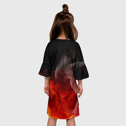 Детское платье Umbrella Corporation пламя / 3D-принт – фото 4