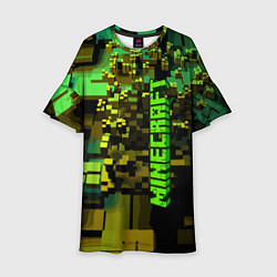 Платье клеш для девочки Minecraft, pattern 2022, цвет: 3D-принт