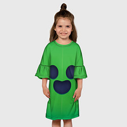 Платье клеш для девочки Спайк BRAWL STARS образ, цвет: 3D-принт — фото 2