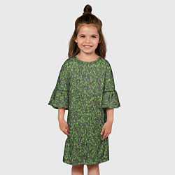 Платье клеш для девочки Военный Камуфляж Цифра, цвет: 3D-принт — фото 2