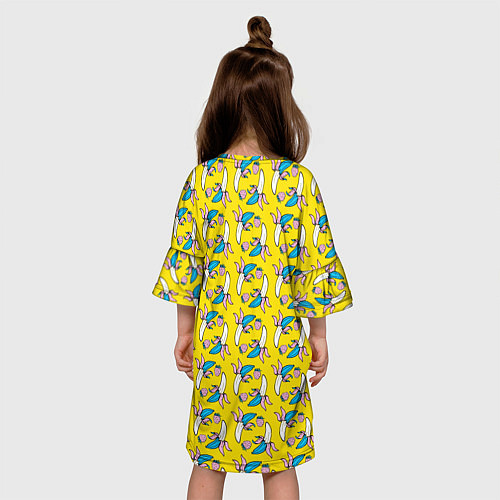 Детское платье Летний узор Забавные бананчики / 3D-принт – фото 4