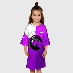 Платье клеш для девочки Bubble Kvass fish emblem, цвет: 3D-принт — фото 2