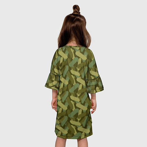Детское платье Скейтбординг камуфляж / 3D-принт – фото 4