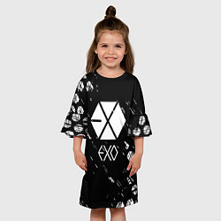 Платье клеш для девочки Exo эхо, цвет: 3D-принт — фото 2