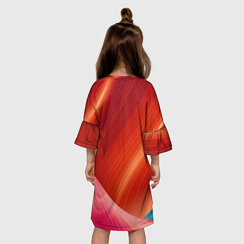 Детское платье Структура линий / 3D-принт – фото 4