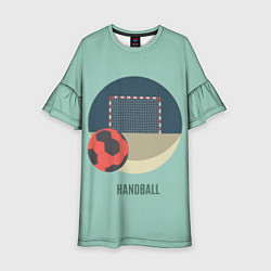 Платье клеш для девочки Handball Спорт, цвет: 3D-принт