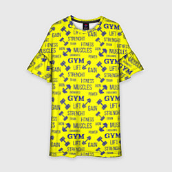 Платье клеш для девочки GYM Спортзал, цвет: 3D-принт