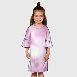 Платье клеш для девочки Tie-dye Pink, цвет: 3D-принт — фото 2