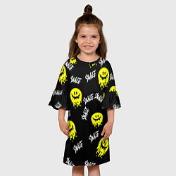 Платье клеш для девочки SMILE smile граффити, цвет: 3D-принт — фото 2