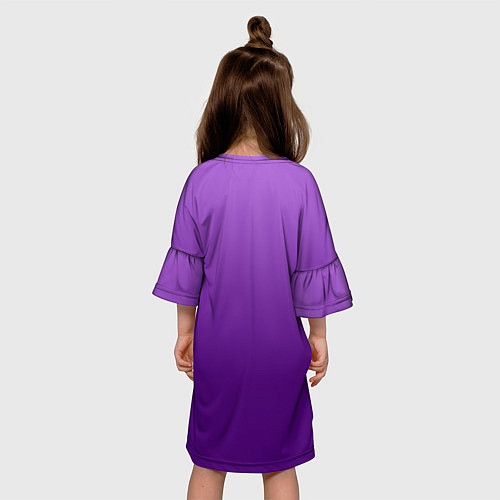 Детское платье Красивый фиолетовый градиент / 3D-принт – фото 4