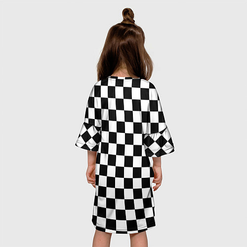 Детское платье Chess Squares Cubes / 3D-принт – фото 4