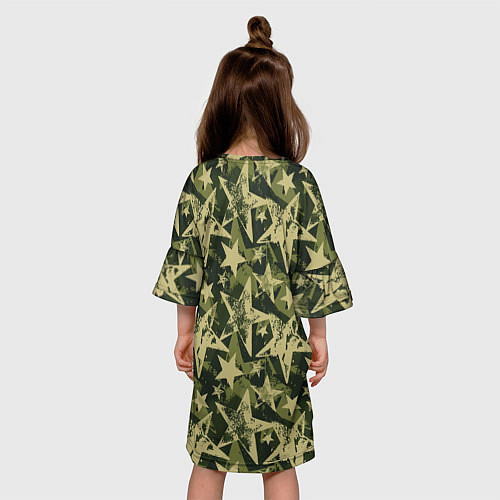 Детское платье Star camouflage / 3D-принт – фото 4