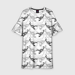 Платье клеш для девочки Скорпионы - Scorpions, цвет: 3D-принт