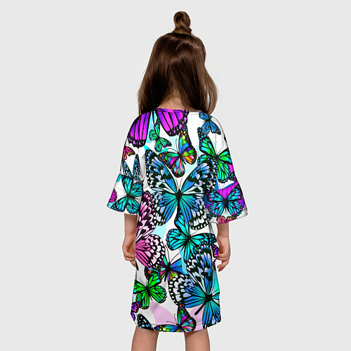 Детское платье Рой цветных бабочек / 3D-принт – фото 4