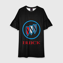 Платье клеш для девочки Buick Emblem Logo, цвет: 3D-принт